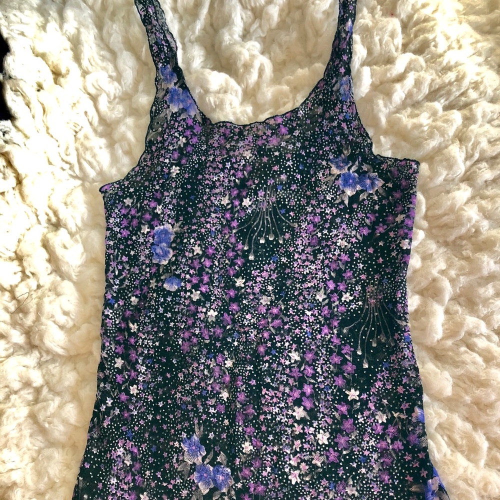 Free People floral lace top